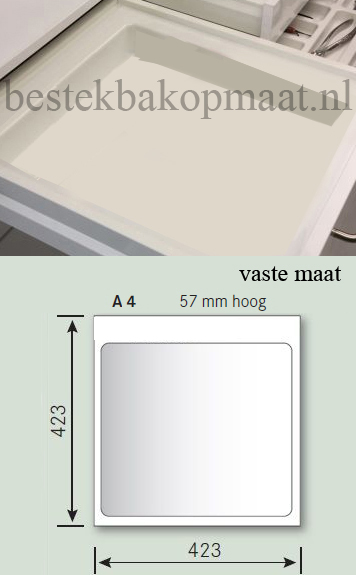 hoog 57 mm a4 vaste maat  medische lade indeling