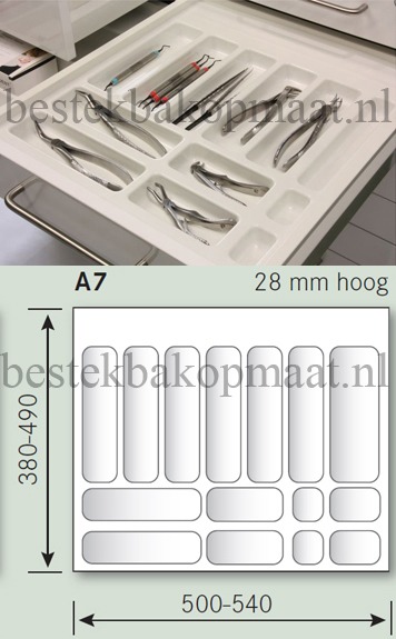 Hoog 28 mm a7 medische lade indeling